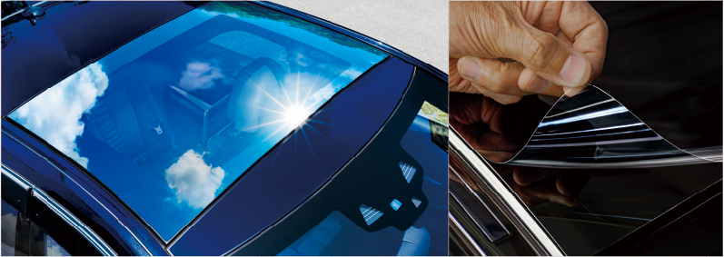 [News Release] A Solution to Water Spots and Heat Accumulation Peculiar to a Sunroof "UNIGLOBE Sunroof Protection Film" is Released. 1