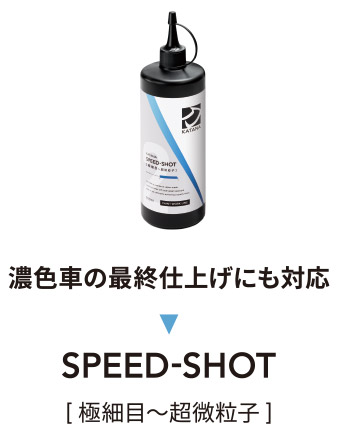 濃色車の最終仕上げにも対応 SPEED-SHOT [ 極細目〜超微粒子 ]